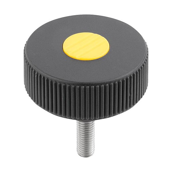 Kipp Knurled Wheels components in steel, external thread, Style L, inch K0260.52A37X20 - main